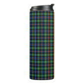 Farquharson Tartan with the Last Name Thermal Tumbler (Rotated Left)