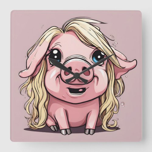 Farrah the Pig Wall Clock