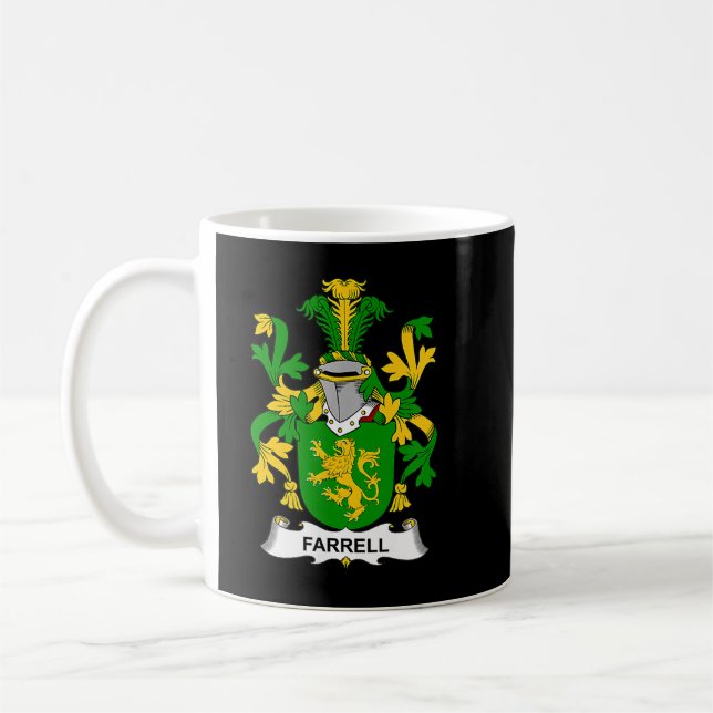 Farrell Coat of Arms  Family Crest  Coffee Mug (Left)