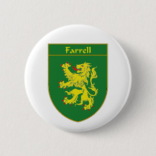 Farrell Coat of Arms/Family Crest Pinback Button