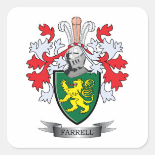 Farrell Coat of Arms Square Sticker