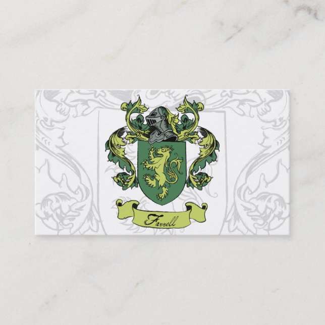 Farrell Family Crest Business Cards (Front)