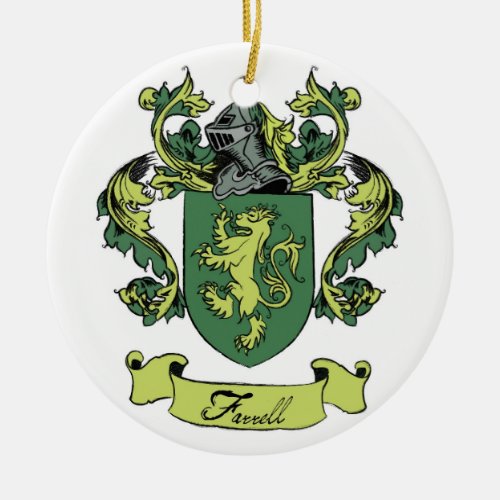 Farrell Family Geneology Crest Ornament