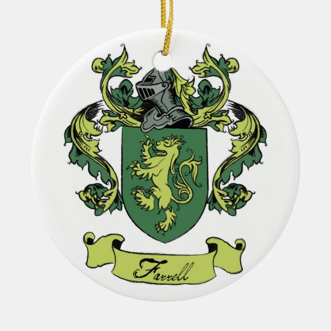 Farrell Family Geneology Crest Ornament (Front)