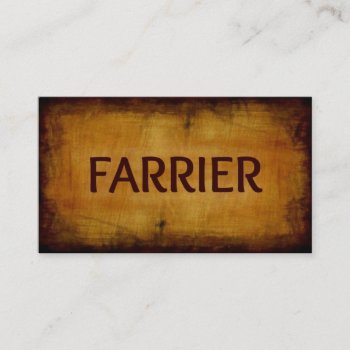 Farrier Antique Brushed Business Card by businessCardsRUs at Zazzle