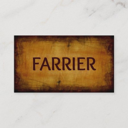 Farrier Antique Brushed Business Card