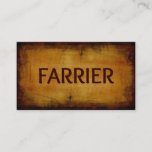 Farrier Antique Brushed Business Card at Zazzle