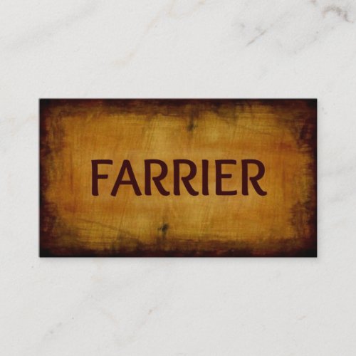 Farrier Antique Brushed Business Card