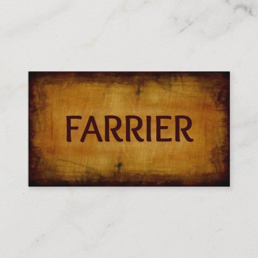 Customizable Farrier Antique Brushed Business Card