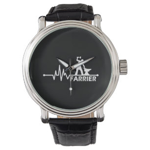 Farrier Blacksmith heartbeat Gift for Horse Lover Watch