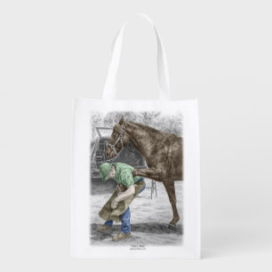 Farrier Blacksmith Shoeing Horse Grocery Bag