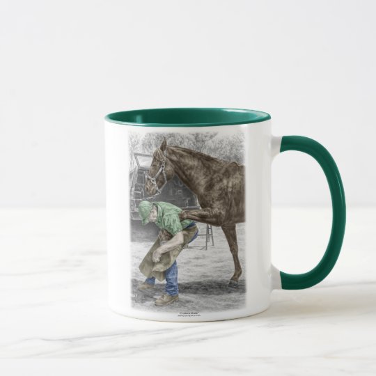 Farrier Blacksmith Shoeing Horse Mug