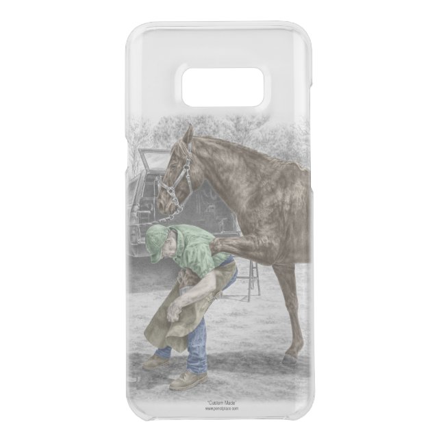Farrier Blacksmith Shoeing Horse Uncommon Samsung Galaxy Case (Back)