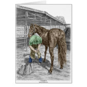 Farrier Blacksmith Trimming Horse Hoof (Front)