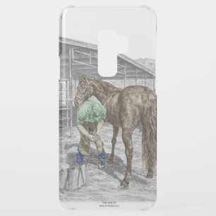 Farrier Blacksmith Trimming Horse Hoof Uncommon Samsung Galaxy S9 Plus Case