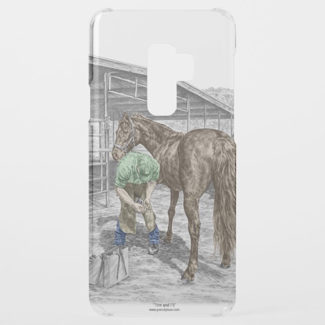 Farrier Blacksmith Trimming Horse Hoof Uncommon Samsung Galaxy Case (Back)