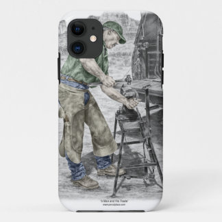 Farrier Blacksmith Using Anvil iPhone 11 Case