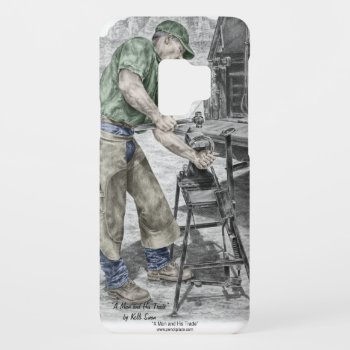 Farrier Blacksmith Using Anvil Case-mate Samsung Galaxy S9 Case by KelliSwan at Zazzle