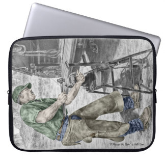 Farrier Blacksmith Using Anvil Laptop Sleeve