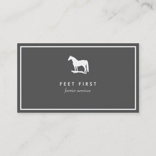 Farrier Business Card, Horse Trainer Business Card (Front)