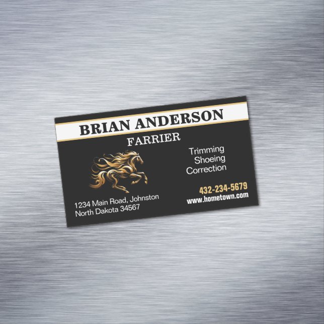 Farrier Business Card Magnet (In Situ)