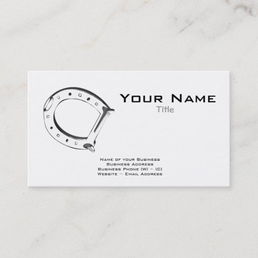 Customizable Farrier Business Cards