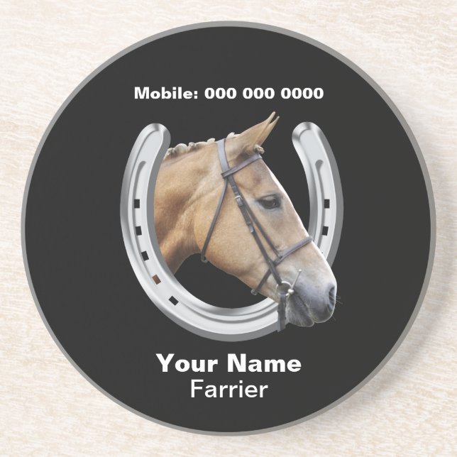 Farrier business coaster (Front)