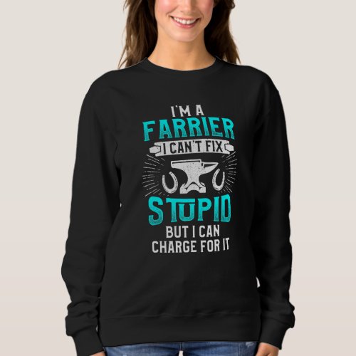 Farrier Charge Horseshoe Hoof Trimming Equine Shoe Sweatshirt