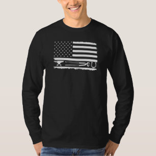 Farrier  For Men Cool Farrier Tools American Flag T-Shirt