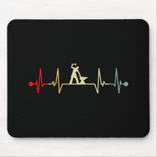 Farrier Heartbeat Design Vintage Mouse Pad