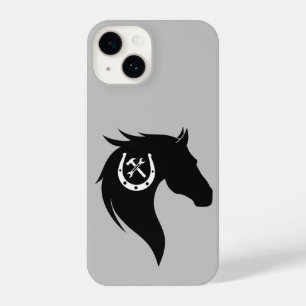 Farrier Horse Shoeing Horses Silhouette Graphic iPhone 14 Case