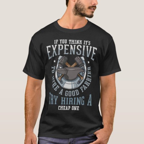 Farrier Horseshoe Hoof Tools Hammer Trimming T_Shirt