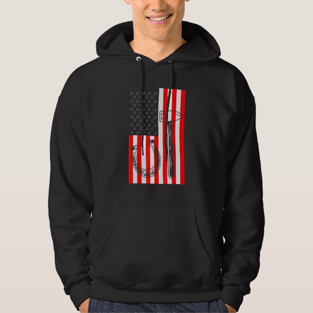Farrier Horseshoe Hoof Trimming Equine Shoeing  1 Hoodie (Front)