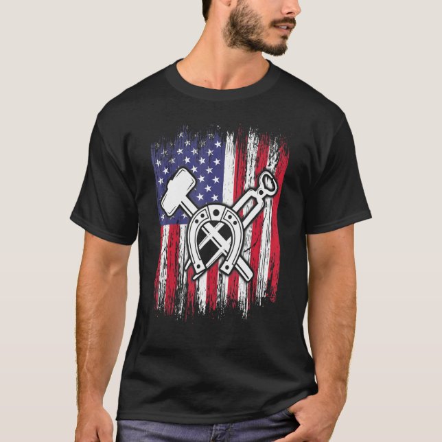 Farrier Horseshoe Hoof Trimming Equine Shoeing _54 T-Shirt (Front)