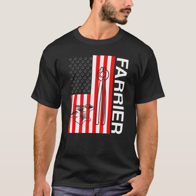 Farrier Horseshoe Hoof Trimming Equine Shoeing  5 T-Shirt (Front)