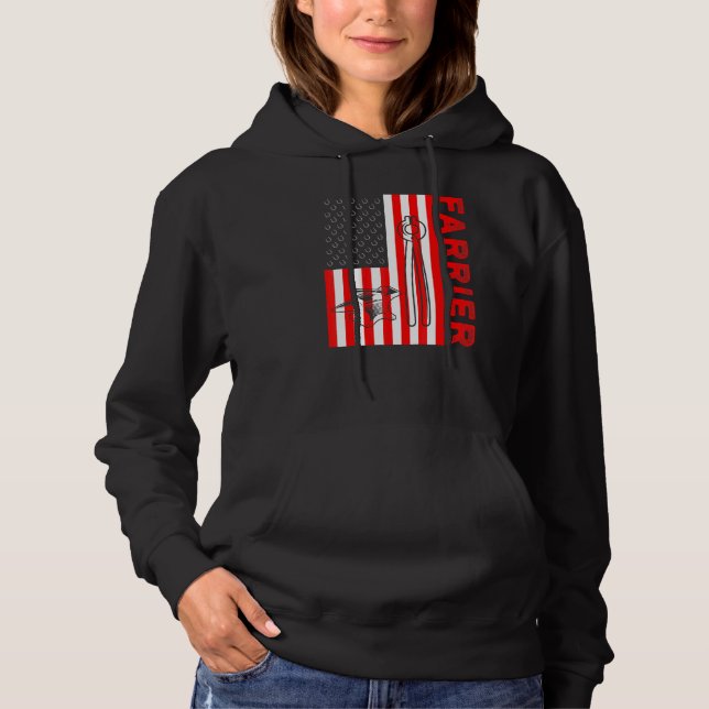 Farrier Horseshoe Hoof Trimming Equine Shoeing 70 Hoodie (Front)
