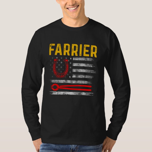 Farrier Horseshoe Hoof Trimming Equine Shoeing 93 T-Shirt (Front)