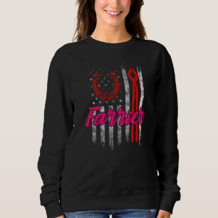 Farrier Horseshoe Hoof Trimming Equine Shoeing Sweatshirt