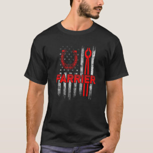 Farrier Horseshoe Hoof Trimming Equine Shoeing T-Shirt