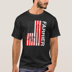 Farrier Horseshoe Hoof Trimming Equine Shoeing T-Shirt