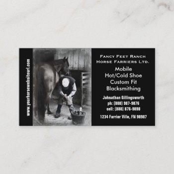 Farrier - Horseshoe Horse Hoof Services. Business Card by CountryCorner at Zazzle