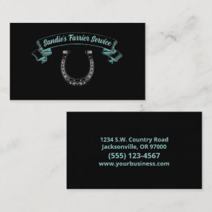 Farrier Horseshoe Service  Business Card