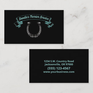 Farrier Horseshoe Service  Business Card
