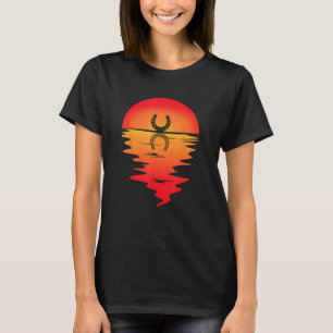 Farrier Horseshoe Vintage Sunset Hoof Trimming Equ T-Shirt