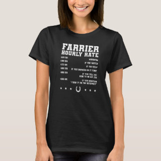 Farrier Hourly Rate Blacksmith Horseshoe Forge T-Shirt