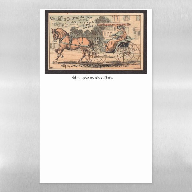 "Farrier" Magnetic Dry Erase Sheet (Vertical)
