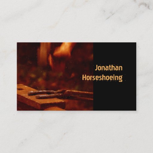 Customizable Horseshoeing modern business card
