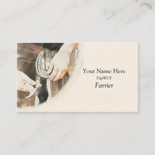 Customizable Farrier business card template