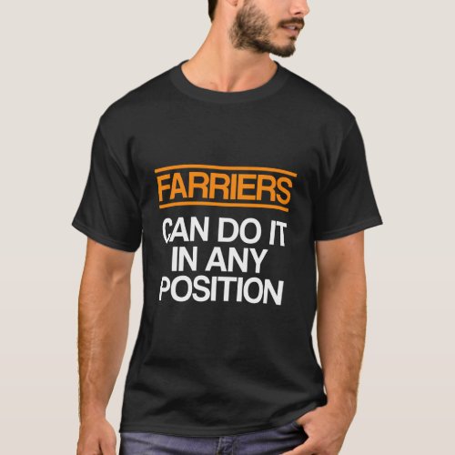 Farrier Position Horseshoe Hoof Trimming Equine Sh T_Shirt