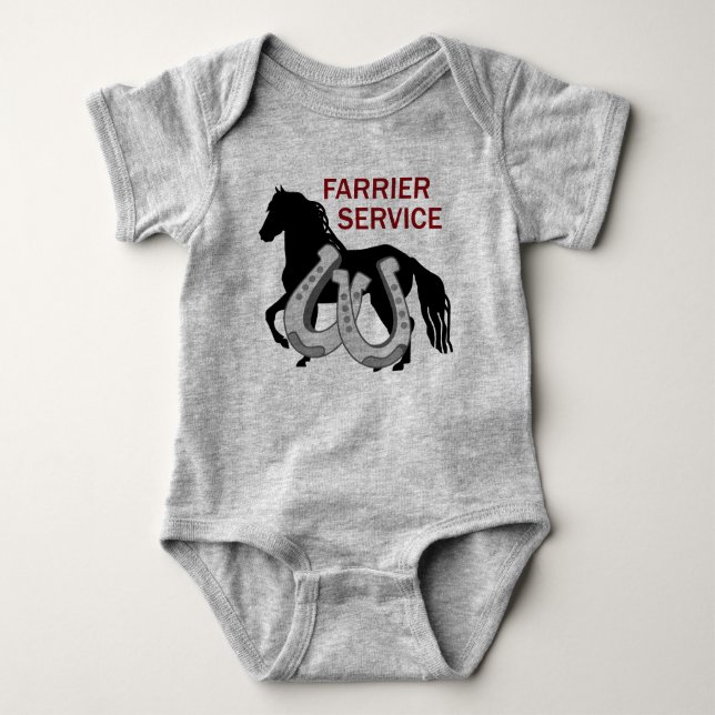 Farrier Service Baby Bodysuit (Front)